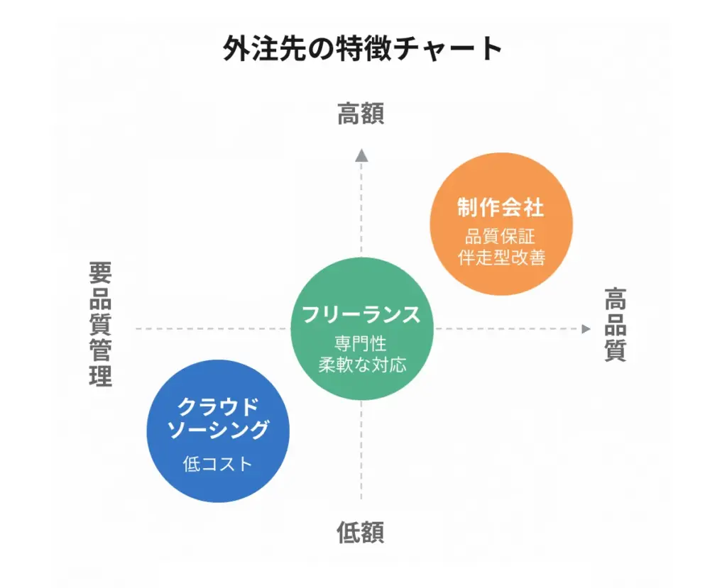 外注先の特徴チャート