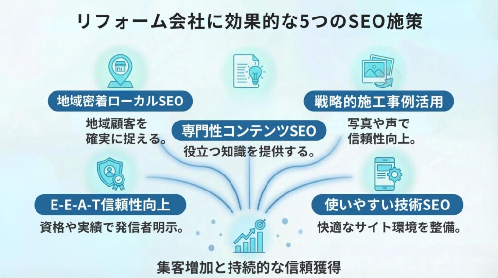リフォーム会社に効果的な5つのSEO対策